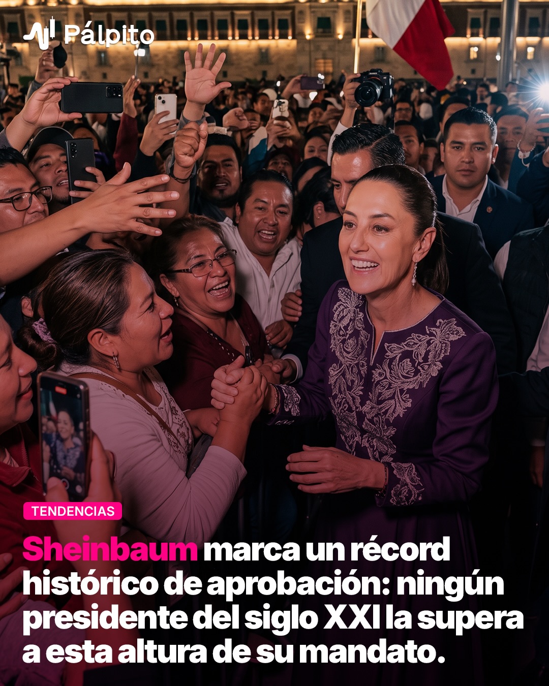 Claudia Sheinbaum llega a su segundo informe de gobierno con 68% de aprobación. Según Roy Campos, director de Consulta M