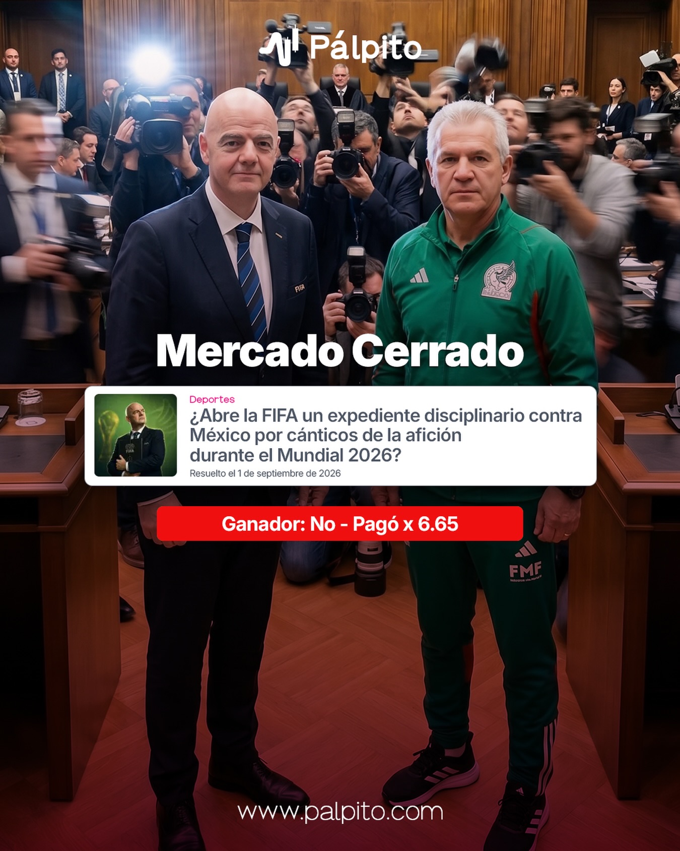 Mercado cerrado: la FIFA NO abrió un expediente contra México por los cánticos de la afición.
